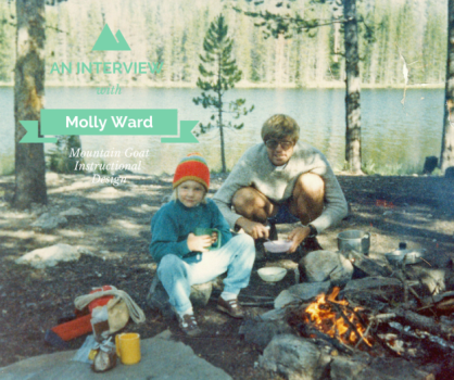 Just a kid--Molly backpacking with her dad back in the day...
